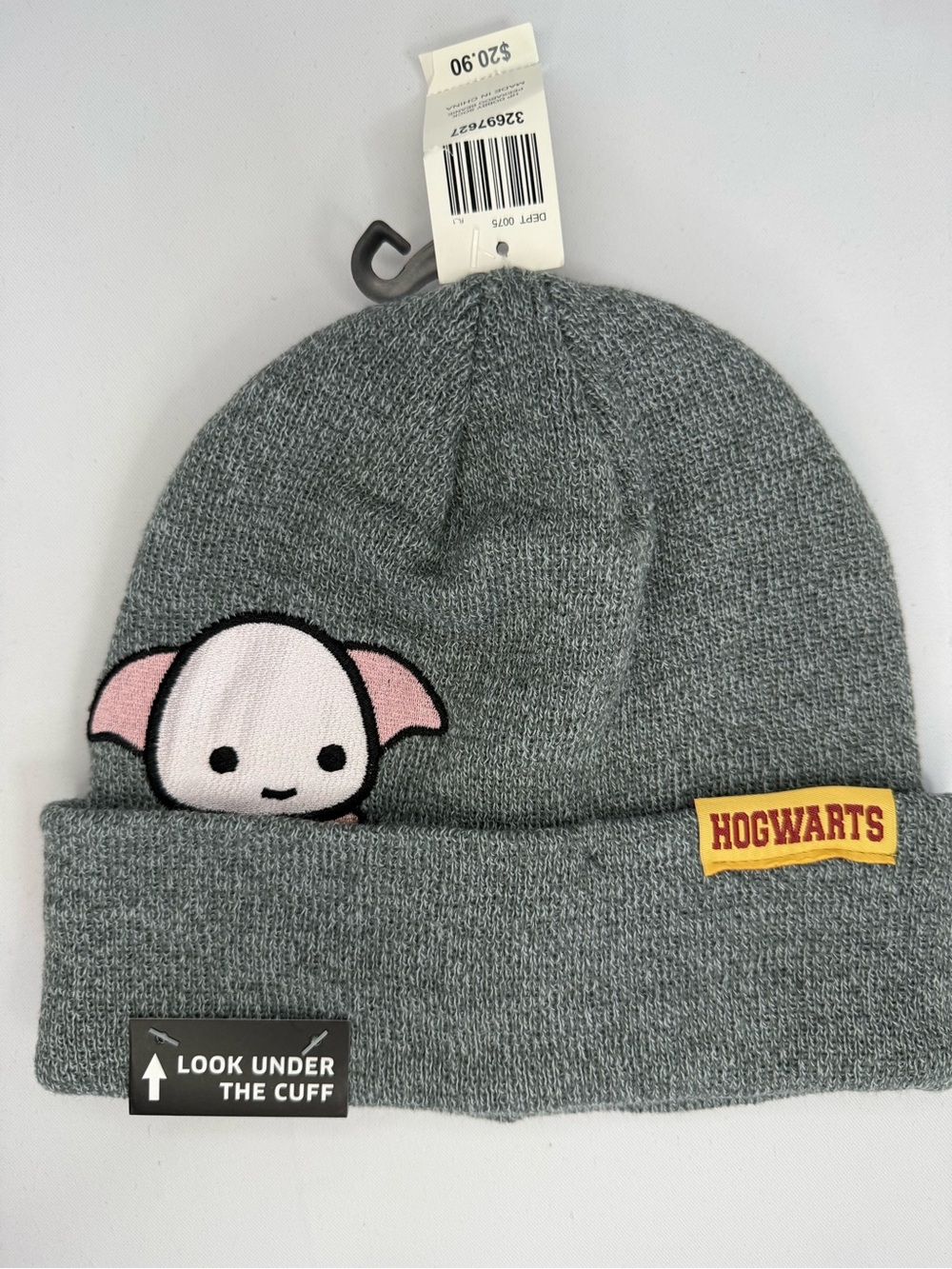 Hogwarts Grey Beanie with embroidery